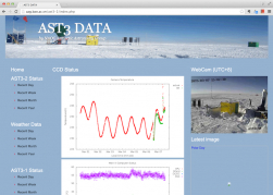 AST3數據中心的網站可實時觀測南極巡天望遠鏡的情況